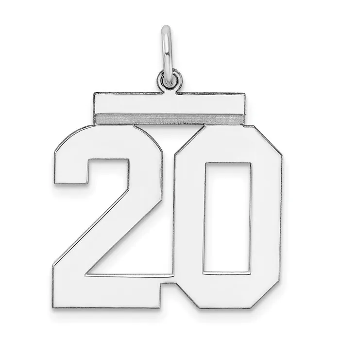 TreasureFineJewelers Rings Sterling SilverRhodiumplated Polished Number 20 Charm TreasureFineJewelers Rings Sterling SilverRhodiumplated Polished Number 20 Charm
