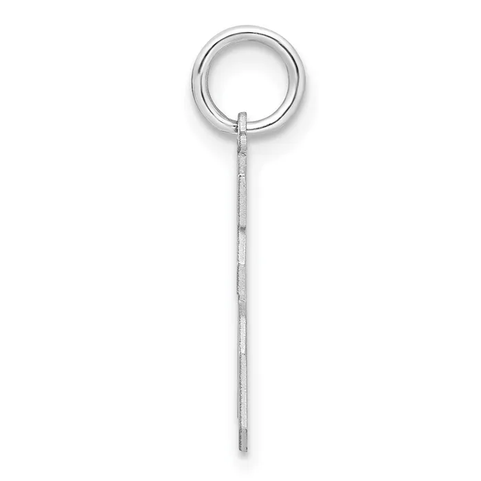 TreasureFineJewelers Rings Sterling SilverRhodiumplated Satin Number 16 Charm