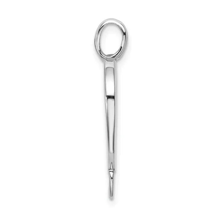 TreasureFineJewelers Sterling Silver Amore La Vita Rhpl Polished Heart Charm Carrier Pendant Necklaces