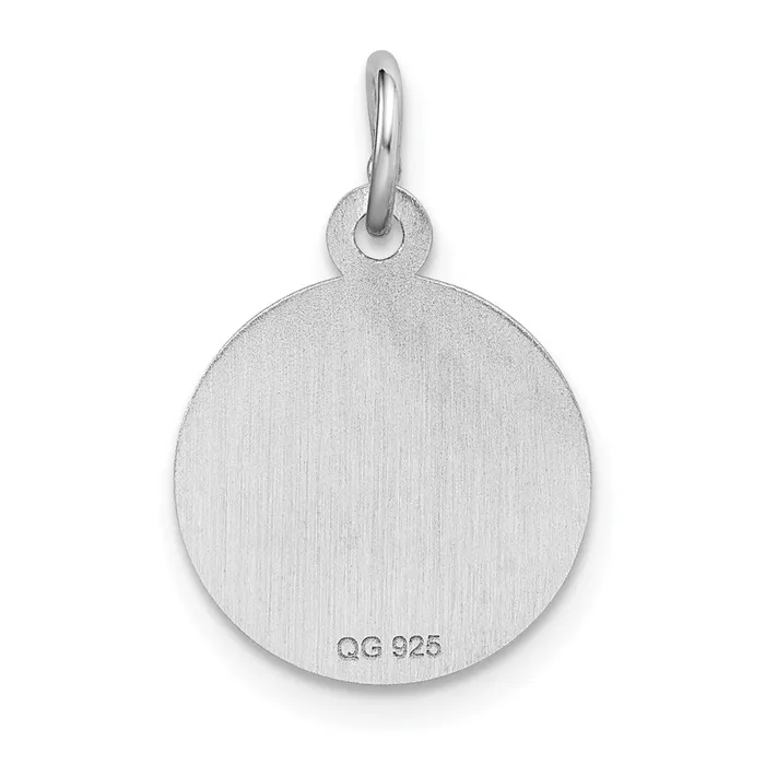 TreasureFineJewelers Sterling Silver Rhodiumplated Happy Birthday Disc Charm Rings
