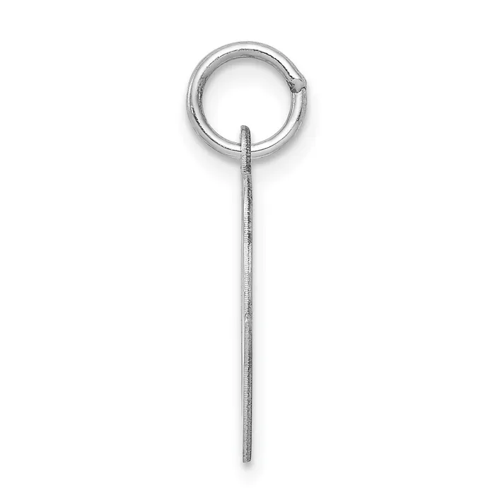 TreasureFineJewelers Sterling Silver Rhodiumplated Script Letter O Initial Charm Necklaces