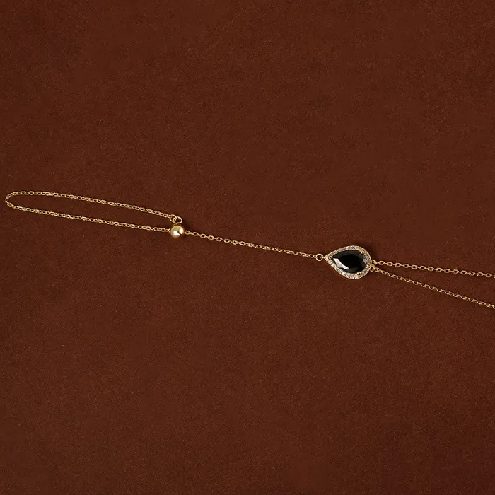 Trendolla Jewelry Bracelets Gemstone Hand Chain Bracelet