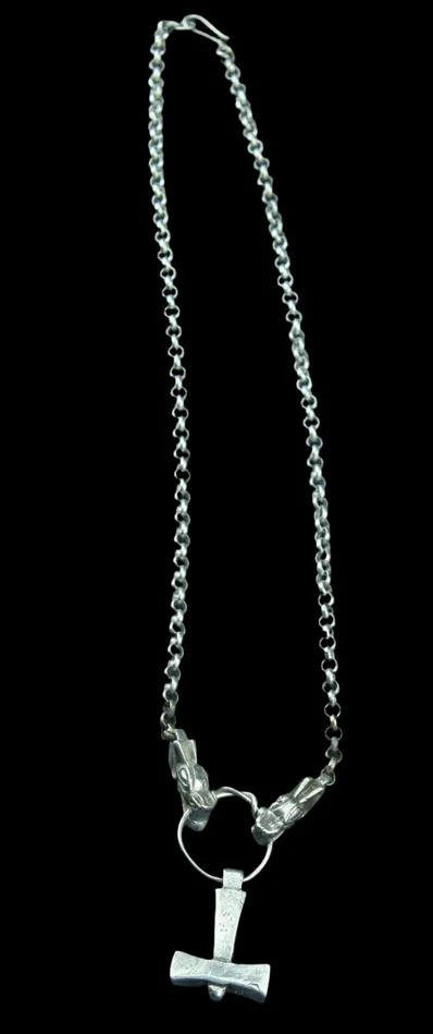 Valhallas silver Necklaces Medium Uppsala Hammer and Chain in Sterling Silver