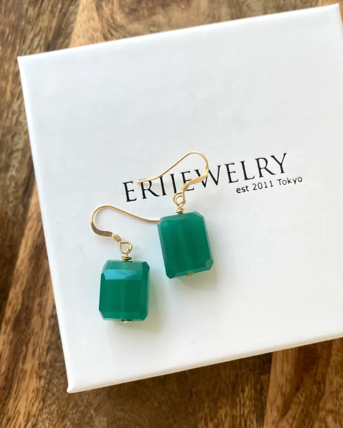 ERIJEWELRY Earrings Green Onyx Fancy Earrings