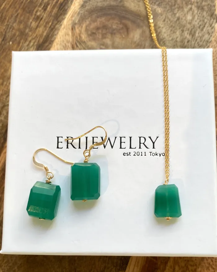 ERIJEWELRY Earrings Green Onyx Fancy Earrings
