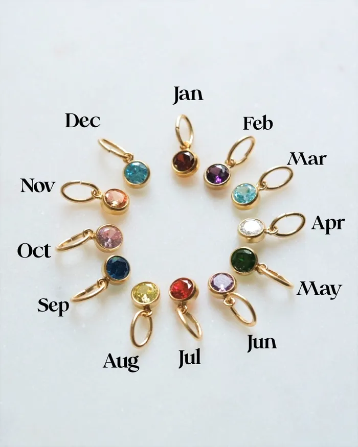 ERIJEWELRY Necklaces Initial C with Birthstone Necklace