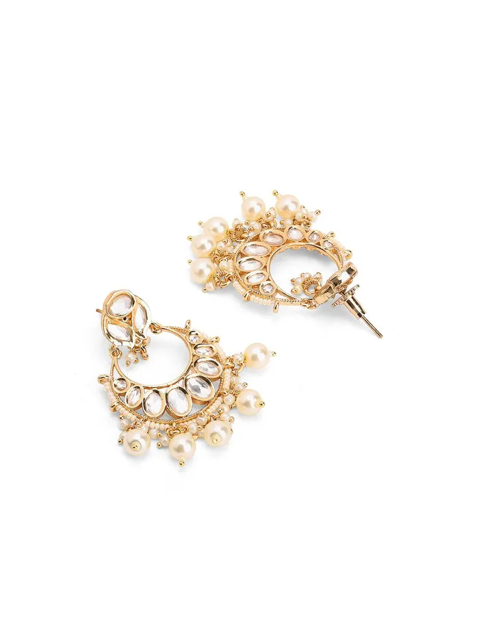 Meira Serene Pearl Drop Kundan Chandbalis Curio Cottage Earrings Meira Serene Pearl Drop Kundan Chandbalis Curio Cottage Earrings
