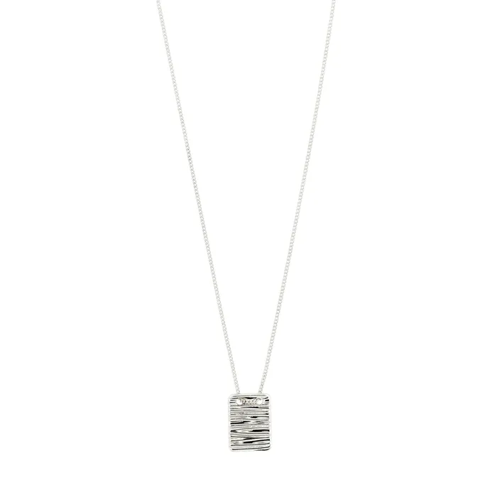 Necklaces Pilgrim Care Square Silver Plated Necklace