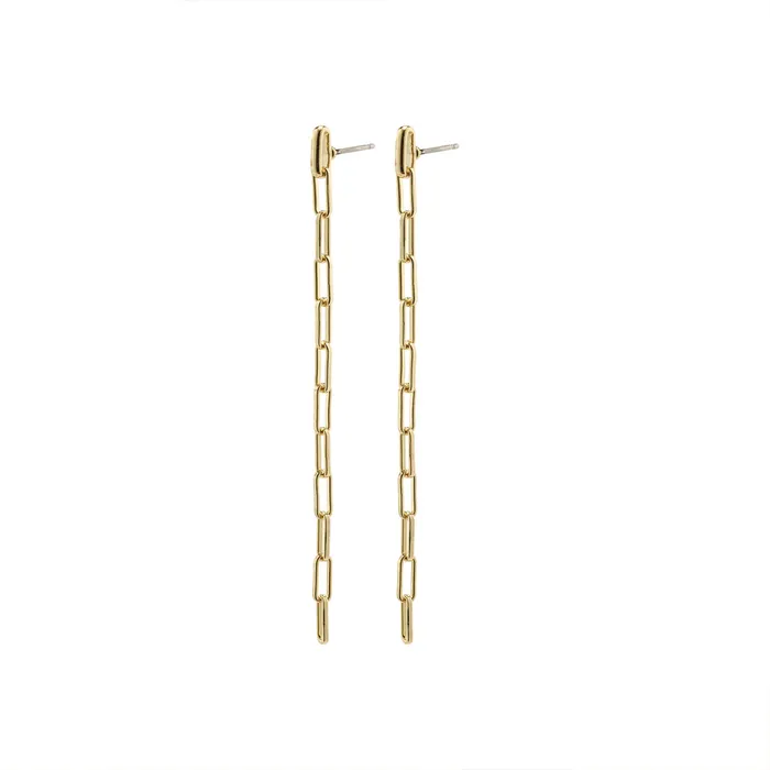 Pilgrim Earrings Thilde Long Chain Gold Plated Earrings