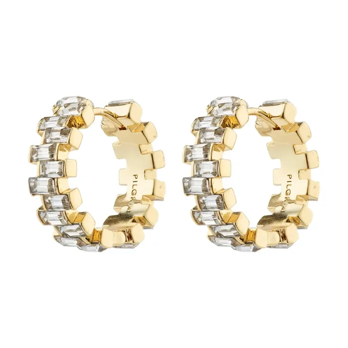 Pilgrim PreStyled Sets Create Gold Plated Crystal Hoops