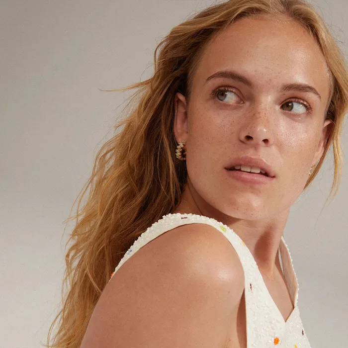 Pilgrim PreStyled Sets Create Gold Plated Crystal Hoops