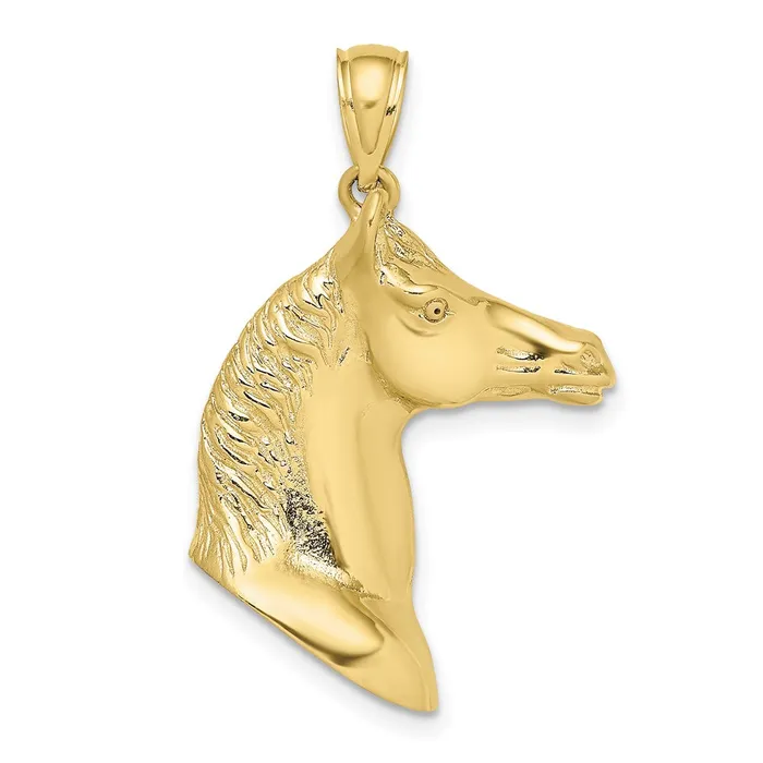 10K 3D Polished Horse Head CharmWBC10K6530 WB Choice Jewelry Charm Necklaces 10K 3D Polished Horse Head CharmWBC10K6530 WB Choice Jewelry Charm Necklaces