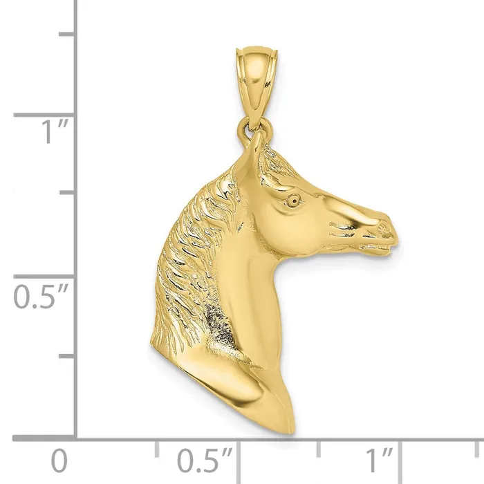 10K 3D Polished Horse Head CharmWBC10K6530 WB Choice Jewelry Charm Necklaces 10K 3D Polished Horse Head CharmWBC10K6530 WB Choice Jewelry Charm Necklaces