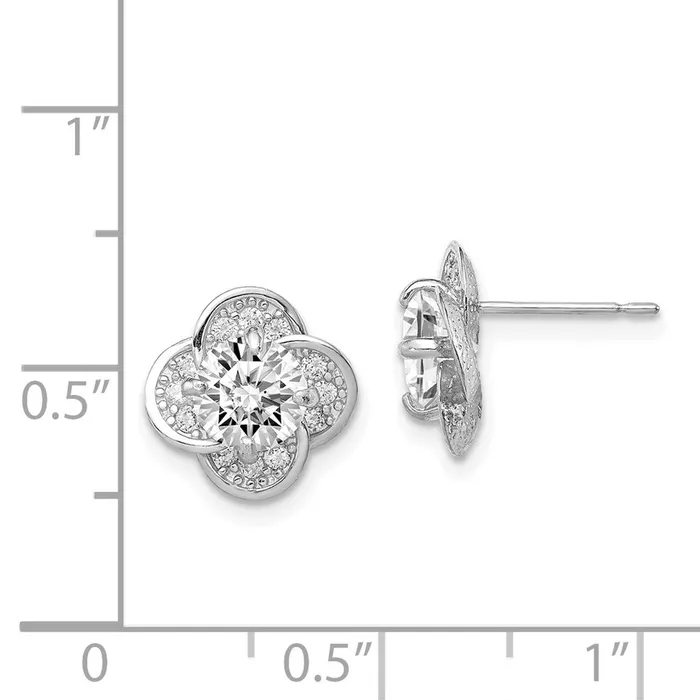 10K Tiara Collection White Gold Polished CZ Post EarringsWBC10YC389W WB Choice Jewelry Earrings 10K Tiara Collection White Gold Polished CZ Post EarringsWBC10YC389W WB Choice Jewelry Earrings