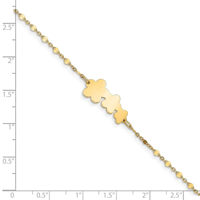 14K Childrens Polished Flowers w1 in ext BraceletWBCBID11355 WB Choice Jewelry Bracelets 14K Childrens Polished Flowers w1 in ext BraceletWBCBID11355 WB Choice Jewelry Bracelets