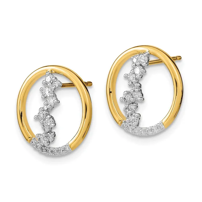 14k Polished Diamond Dangle Circle Post EarringsWBCEM6875033YA WB Choice Jewelry Earrings 14k Polished Diamond Dangle Circle Post EarringsWBCEM6875033YA WB Choice Jewelry Earrings