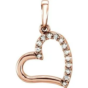 14K Rose 06 CTW Diamond Heart Pendant85896102PSTWBC WB Choice Jewelry Necklaces 14K Rose 06 CTW Diamond Heart Pendant85896102PSTWBC WB Choice Jewelry Necklaces