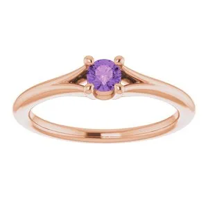 14K Rose Amethyst Youth Solitaire Ring71984627PSTWBC WB Choice Jewelry Rings 14K Rose Amethyst Youth Solitaire Ring71984627PSTWBC WB Choice Jewelry Rings