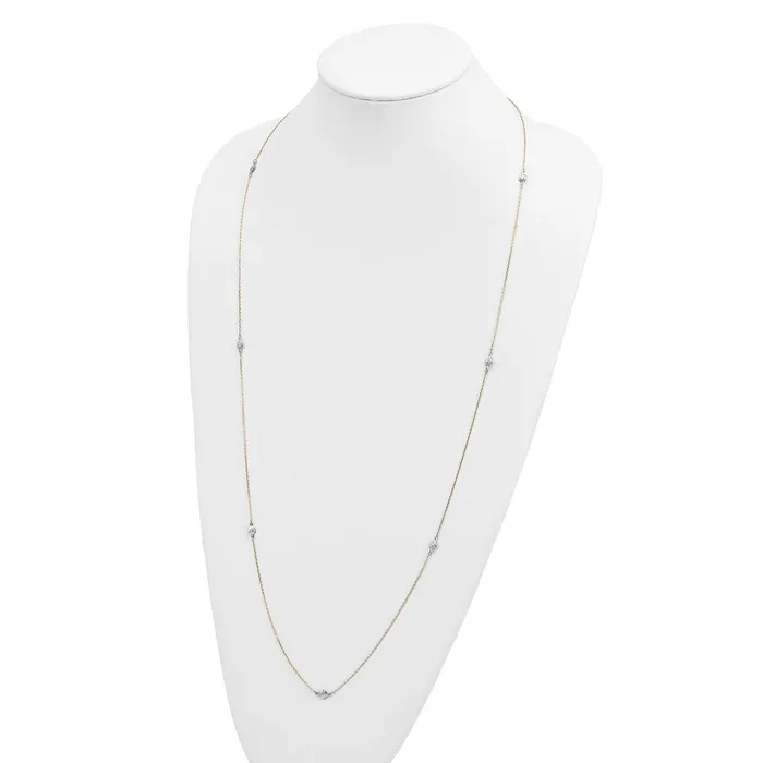 14k Twotone Polished and Textured Circles NecklaceWBCSF245536 WB Choice Jewelry Necklaces 14k Twotone Polished and Textured Circles NecklaceWBCSF245536 WB Choice Jewelry Necklaces