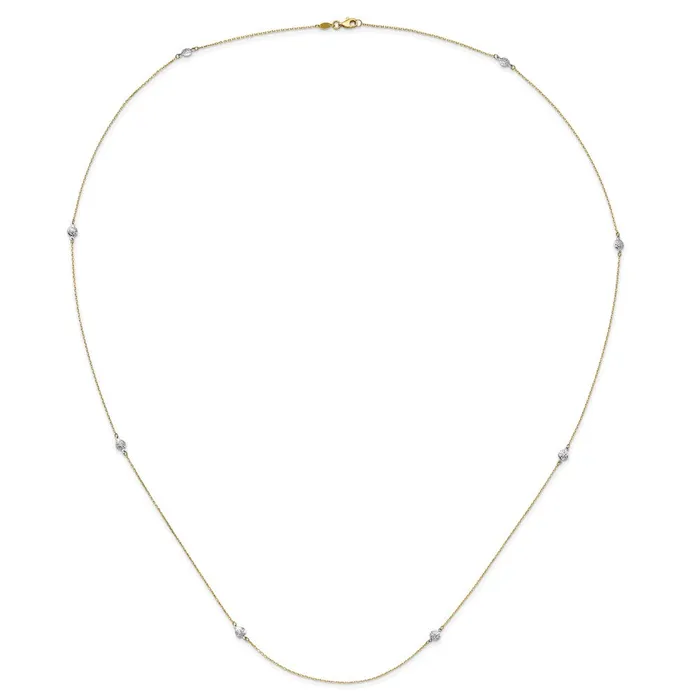 14k Twotone Polished and Textured Circles NecklaceWBCSF245536 WB Choice Jewelry Necklaces 14k Twotone Polished and Textured Circles NecklaceWBCSF245536 WB Choice Jewelry Necklaces