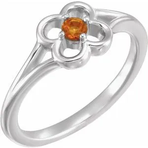 14K White Citrine Youth Flower Ring71944621PSTWBC WB Choice Jewelry Rings 14K White Citrine Youth Flower Ring71944621PSTWBC WB Choice Jewelry Rings