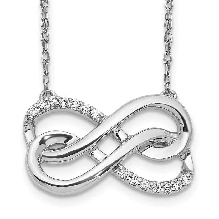 14k White Gold Diamond Double Infinity Symbol 18 inch NecklaceWBCPM4689010WA WB Choice Jewelry Necklaces 14k White Gold Diamond Double Infinity Symbol 18 inch NecklaceWBCPM4689010WA WB Choice Jewelry Necklaces
