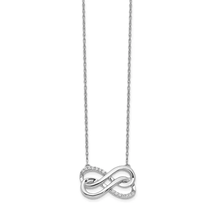 14k White Gold Diamond Double Infinity Symbol 18 inch NecklaceWBCPM4689010WA WB Choice Jewelry Necklaces 14k White Gold Diamond Double Infinity Symbol 18 inch NecklaceWBCPM4689010WA WB Choice Jewelry Necklaces