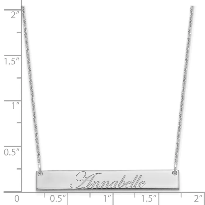 14K White Gold Medium Polished Edwardian Script Bar NecklaceWBCXNA1219W WB Choice Jewelry Necklaces 14K White Gold Medium Polished Edwardian Script Bar NecklaceWBCXNA1219W WB Choice Jewelry Necklaces