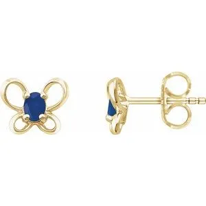 14K Yellow 4x3 mm Oval September Youth Butterfly Birthstone Earrings 653416622PSTWBC WB Choice Jewelry Earrings 14K Yellow 4x3 mm Oval September Youth Butterfly Birthstone Earrings 653416622PSTWBC WB Choice Jewelry Earrings