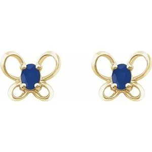 14K Yellow 4x3 mm Oval September Youth Butterfly Birthstone Earrings 653416622PSTWBC WB Choice Jewelry Earrings 14K Yellow 4x3 mm Oval September Youth Butterfly Birthstone Earrings 653416622PSTWBC WB Choice Jewelry Earrings