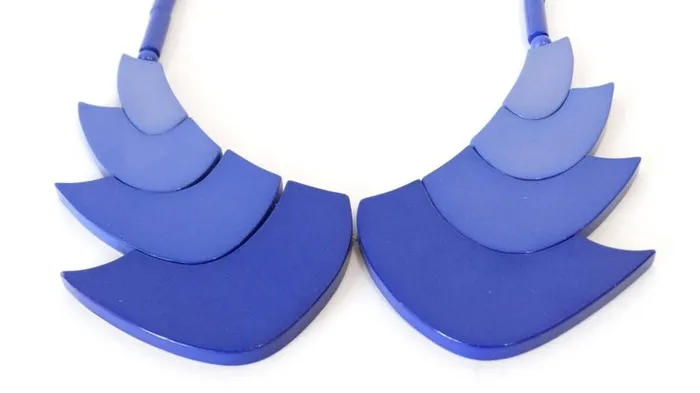 1970s Guillemette LHoir Paris Galalith Collar Necklace Vintage by Misty Necklaces