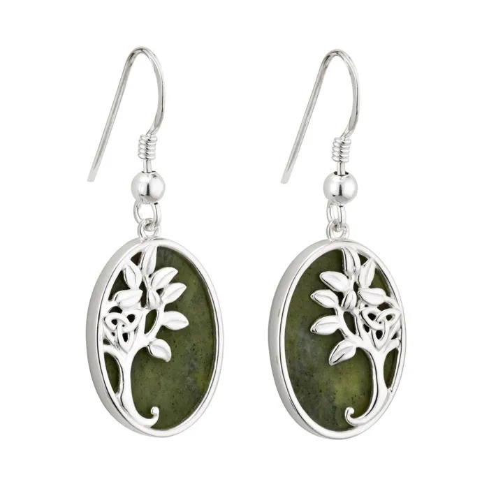 Celtic Collections Earrings Marble Tree Of Life Drop Earrings