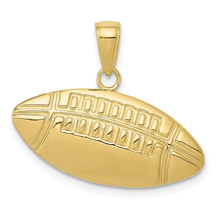 Charm Necklaces 10K DiamondCut Medium Football CharmWBC10K4953 WB Choice Jewelry Charm Necklaces 10K DiamondCut Medium Football CharmWBC10K4953 WB Choice Jewelry