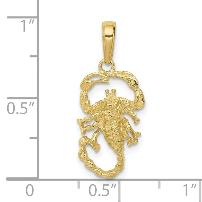 Charm Necklaces WB Choice Jewelry 10k Scorpion CharmWBC10C3049 Charm Necklaces WB Choice Jewelry 10k Scorpion CharmWBC10C3049