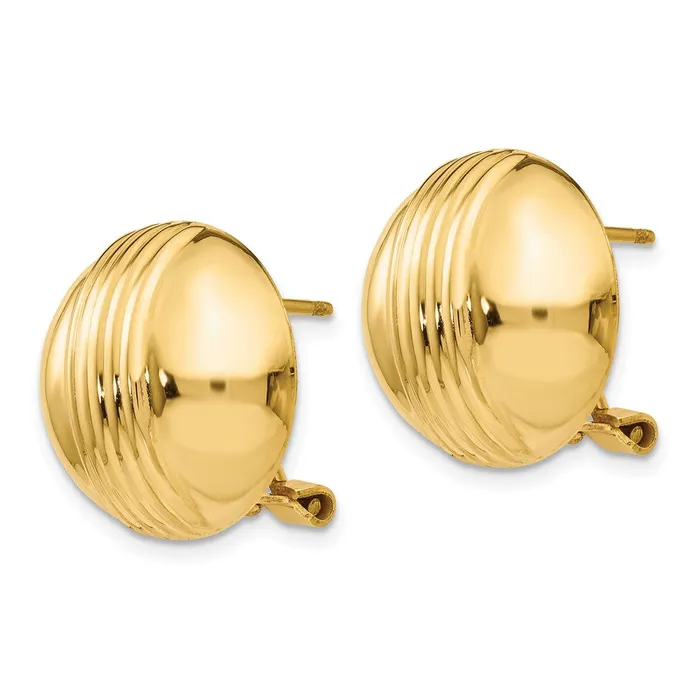 Earrings 14k Omega Post EarringsWBCH966 WB Choice Jewelry Earrings 14k Omega Post EarringsWBCH966 WB Choice Jewelry