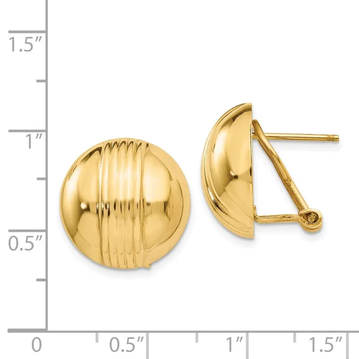 Earrings 14k Omega Post EarringsWBCH966 WB Choice Jewelry Earrings 14k Omega Post EarringsWBCH966 WB Choice Jewelry