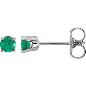 Earrings 14K White 3 mm Round Imitation Emerald Youth Birthstone Earrings65164370036PSTWBC WB Choice Jewelry Earrings 14K White 3 mm Round Imitation Emerald Youth Birthstone Earrings65164370036PSTWBC WB Choice Jewelry