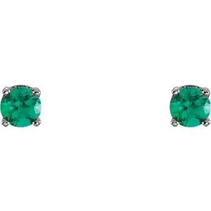 Earrings 14K White 3 mm Round Imitation Emerald Youth Birthstone Earrings65164370036PSTWBC WB Choice Jewelry Earrings 14K White 3 mm Round Imitation Emerald Youth Birthstone Earrings65164370036PSTWBC WB Choice Jewelry