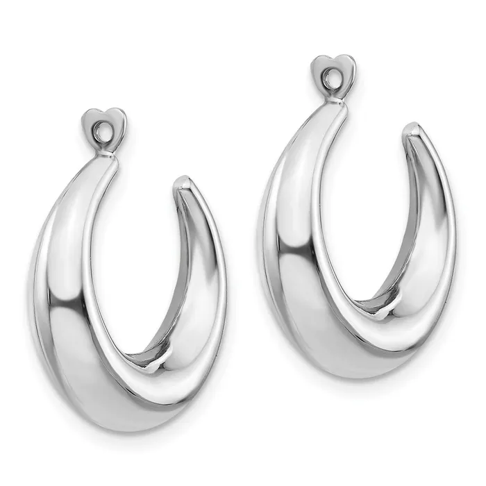 Earrings 14k White Gold Polished Hoop Earring JacketsWBCH703J WB Choice Jewelry Earrings 14k White Gold Polished Hoop Earring JacketsWBCH703J WB Choice Jewelry