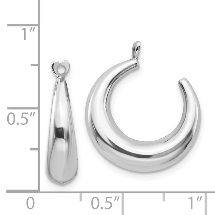 Earrings 14k White Gold Polished Hoop Earring JacketsWBCH703J WB Choice Jewelry Earrings 14k White Gold Polished Hoop Earring JacketsWBCH703J WB Choice Jewelry