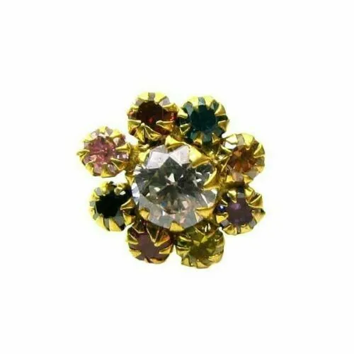 Earrings Classic Multicolor CZ Body Piercing Nose stud Pin Solid Real 14k Yellow Gold Karizma Jewels Earrings Classic Multicolor CZ Body Piercing Nose stud Pin Solid Real 14k Yellow Gold Karizma Jewels