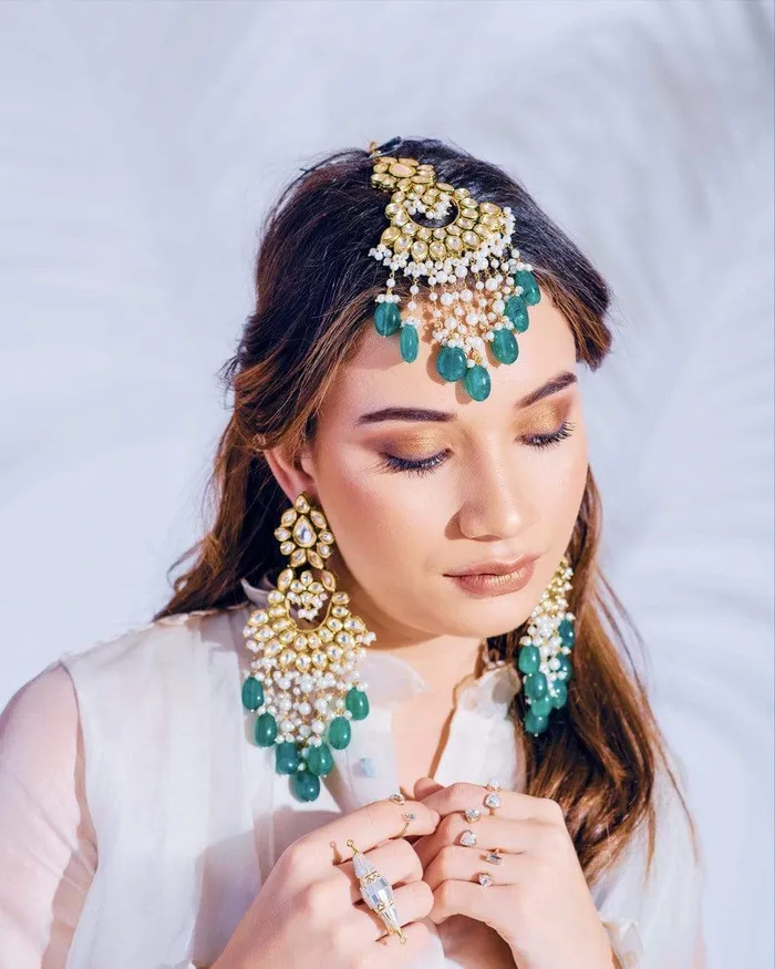 Earrings PRERTO ECOMMERCE PRIVATE LIMITED Forest Elra Kundan Earrings
