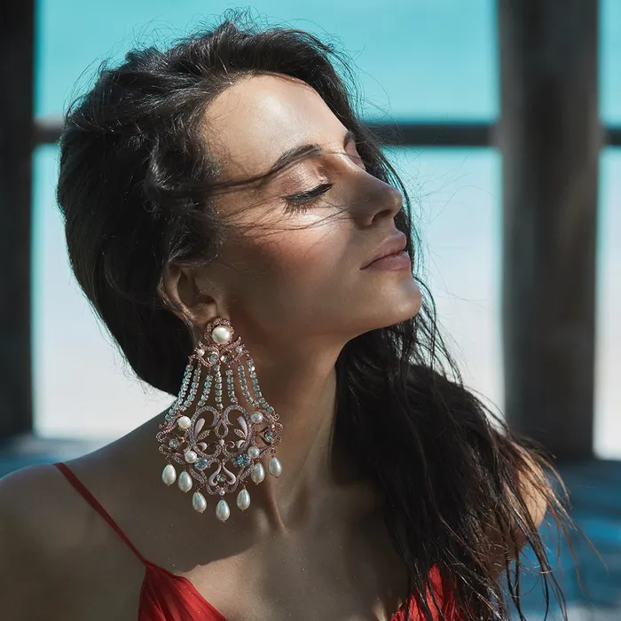 Earrings PRERTO ECOMMERCE PRIVATE LIMITED Isadora Pearl Diamond Earrings
