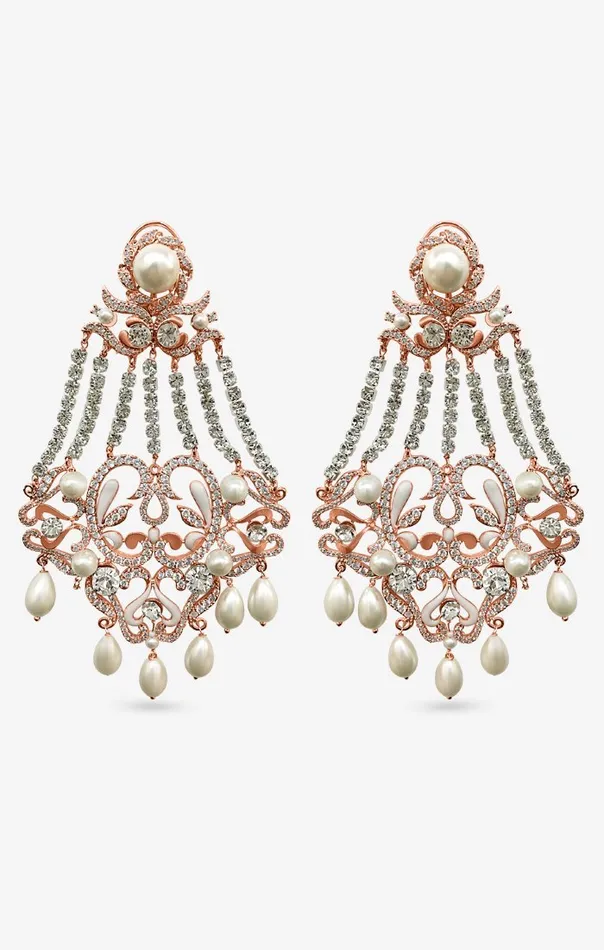 Earrings PRERTO ECOMMERCE PRIVATE LIMITED Isadora Pearl Diamond Earrings