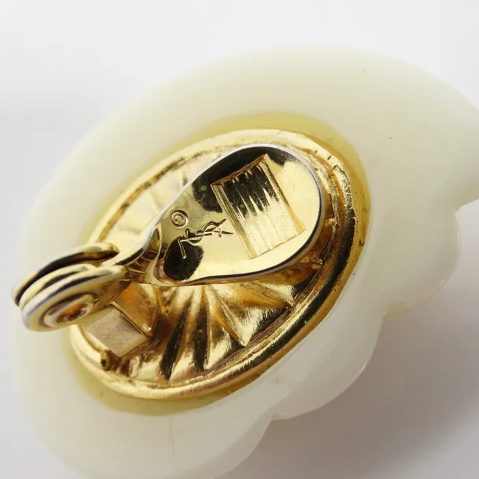 Earrings Vintage by Misty Yves Saint Laurent 1980s Resin Shell Earrings