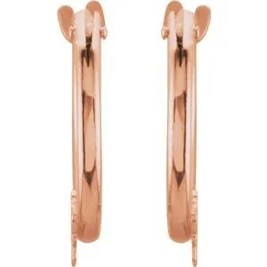Earrings WB Choice Jewelry 14K Rose Hinged Hoop Earrings with Star192029601PSTWBC Earrings WB Choice Jewelry 14K Rose Hinged Hoop Earrings with Star192029601PSTWBC
