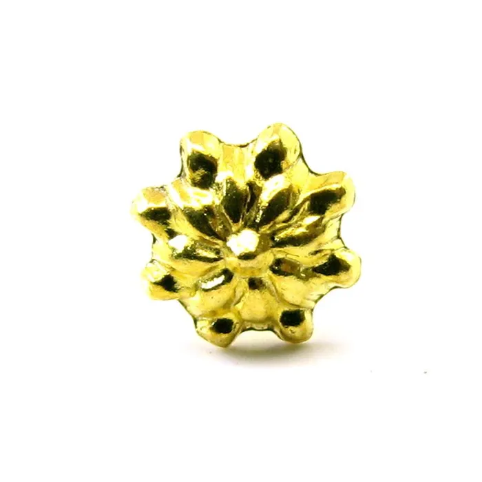 Ethnic Indian Style Floral sterling Silver Gold Plated Nose Stud Push Pin Karizma Jewels Earrings Ethnic Indian Style Floral sterling Silver Gold Plated Nose Stud Push Pin Karizma Jewels Earrings