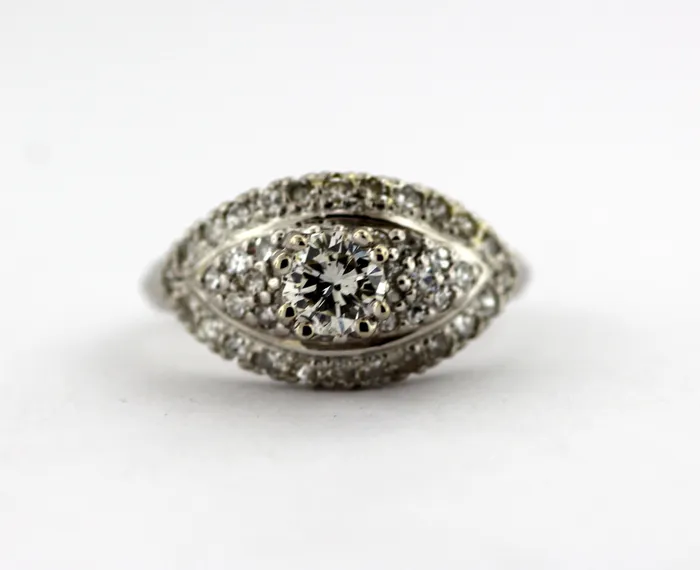 FULLERS PURCHASE FROM PUBLIC Rings Estate Platinum 129 Cttw Diamond Engagement Ring FULLERS PURCHASE FROM PUBLIC Rings Estate Platinum 129 Cttw Diamond Engagement Ring