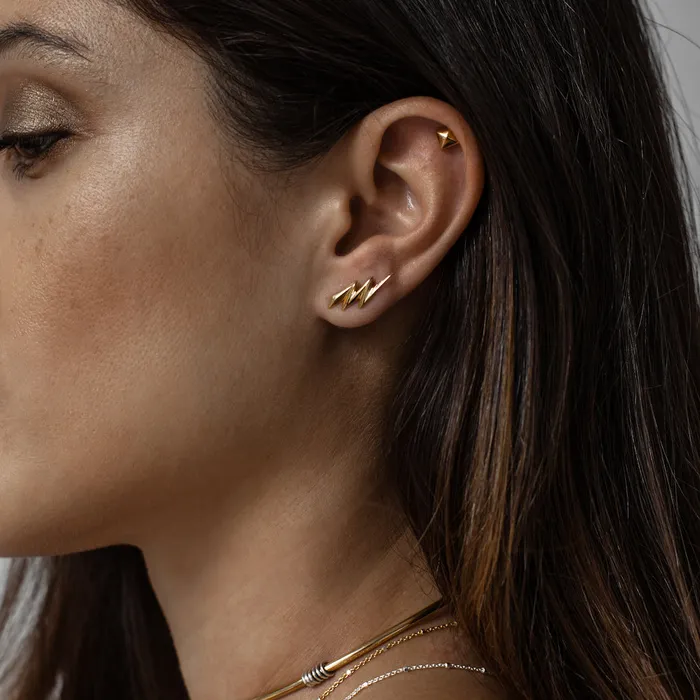 IZA JEWELRY PreStyled Sets Lightening Studs gold IZA JEWELRY PreStyled Sets Lightening Studs gold