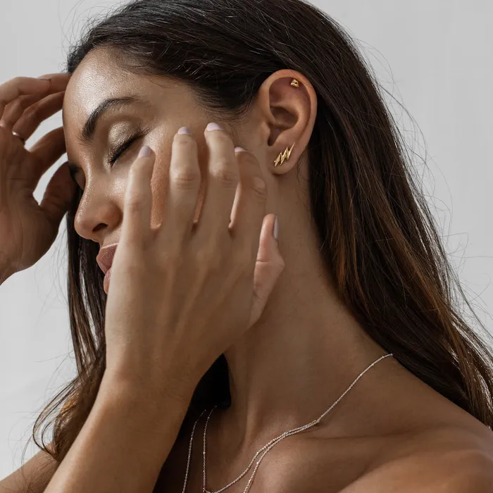 IZA JEWELRY PreStyled Sets Lightening Studs gold IZA JEWELRY PreStyled Sets Lightening Studs gold